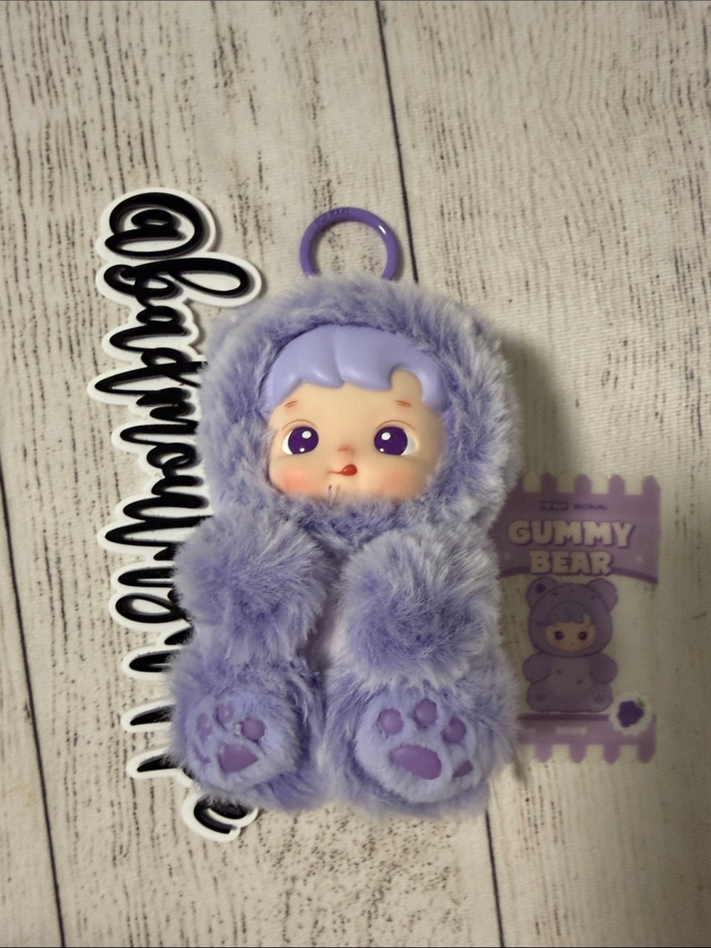 *Pop Mart Gummy Bear Series Vinyl Plush Pendant Blind Box - Grape